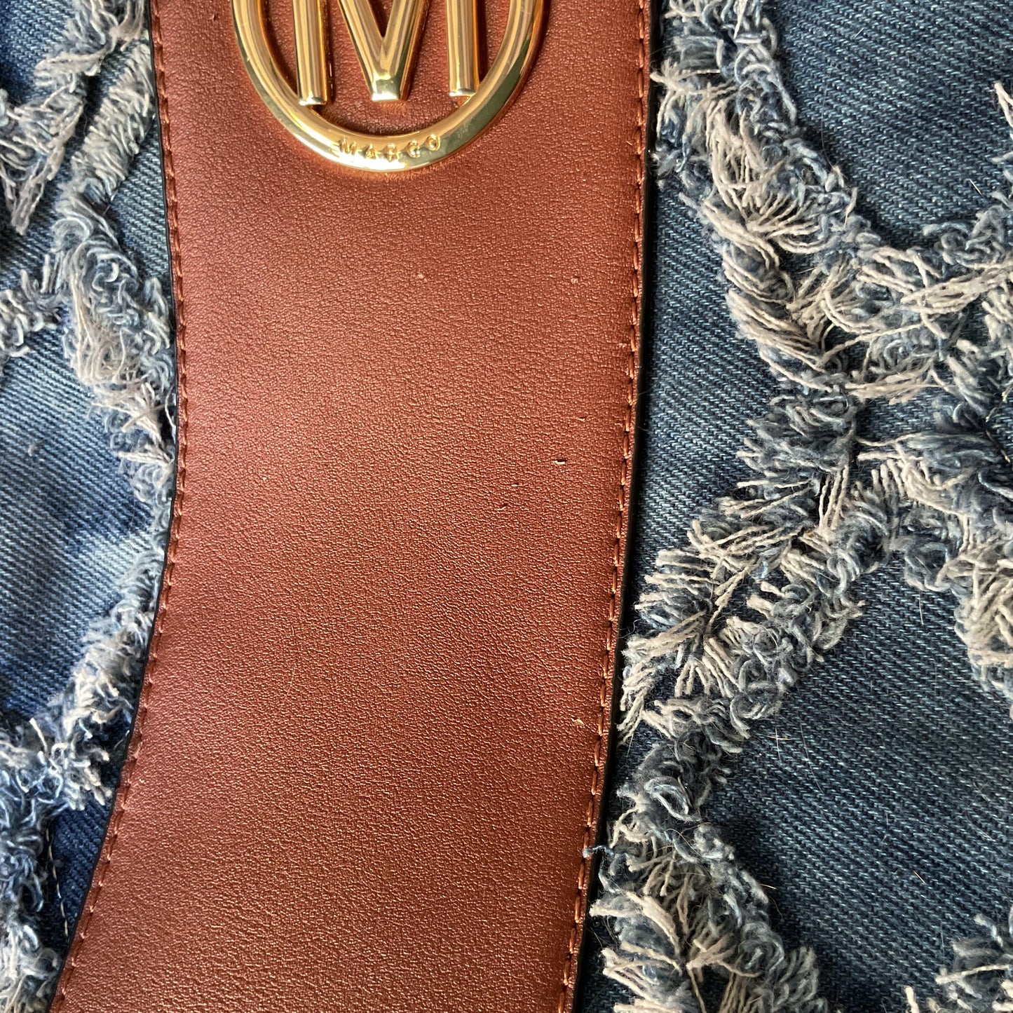 NWT M MARCO by MKP Collection Distressed Denim Backpack & Wristlet Set – Frayed Boho Style
