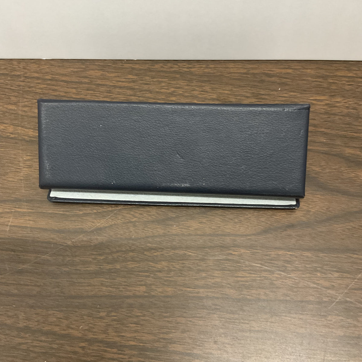 Warby Parker Eyeglasses Case Hard Clamshell Navy Blue Leatherette Glasses Protective Box