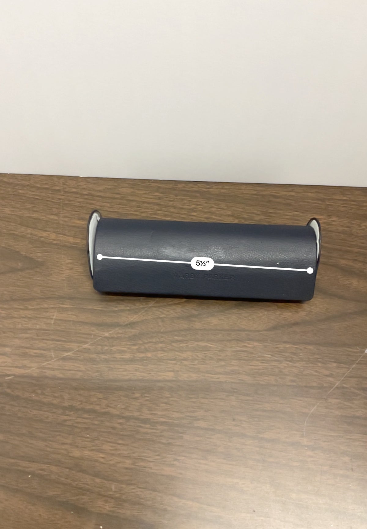 Warby Parker Eyeglasses Case Hard Clamshell Navy Blue Leatherette Glasses Protective Box