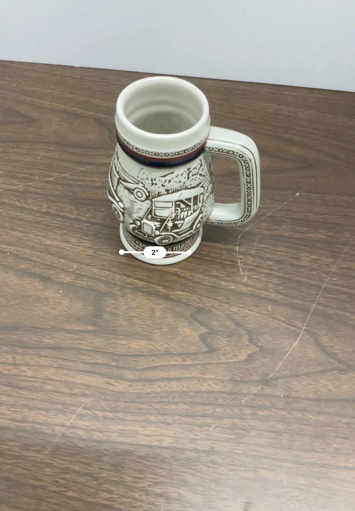 1982 Avon mini ceramic beer stein manufactured by Ceramarte in Brazil