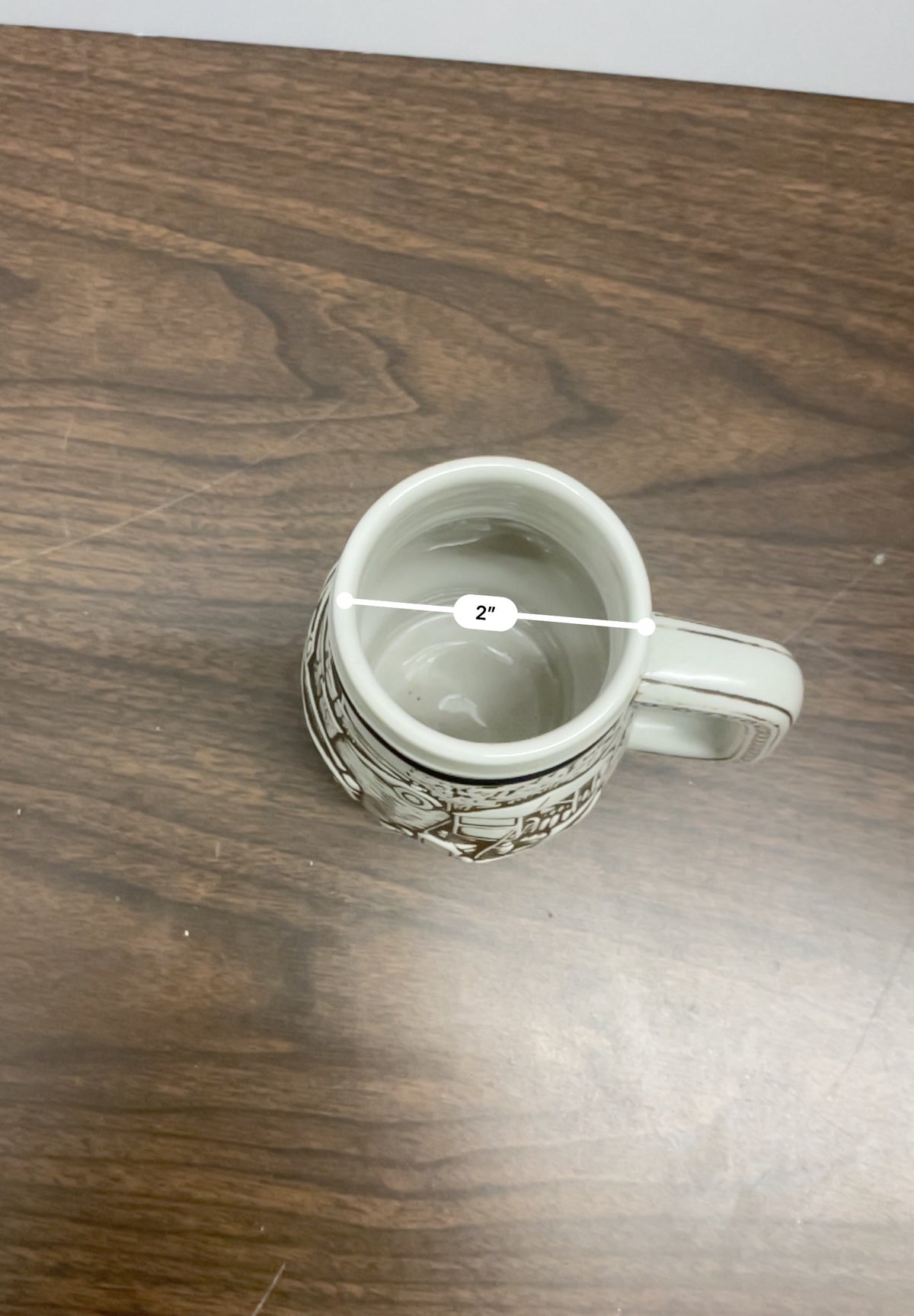 1982 Avon mini ceramic beer stein manufactured by Ceramarte in Brazil