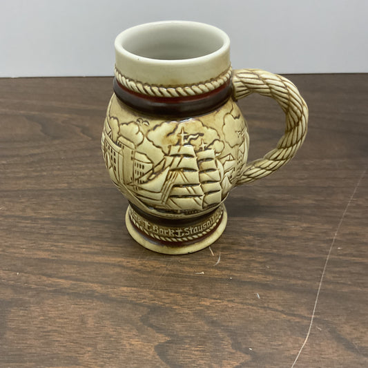 Vintage Avon 1982 Mini Nautical Ship Stein Ceramic Mug Brazil 3.5 Inch