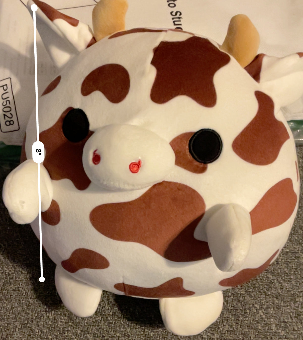Kung Fu Tea x ZURU Brown Cow Plushie (8")