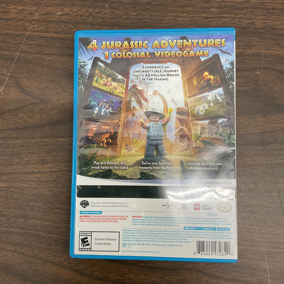 LEGO Jurassic World (Nintendo Wii U) - Complete in Box (CIB)