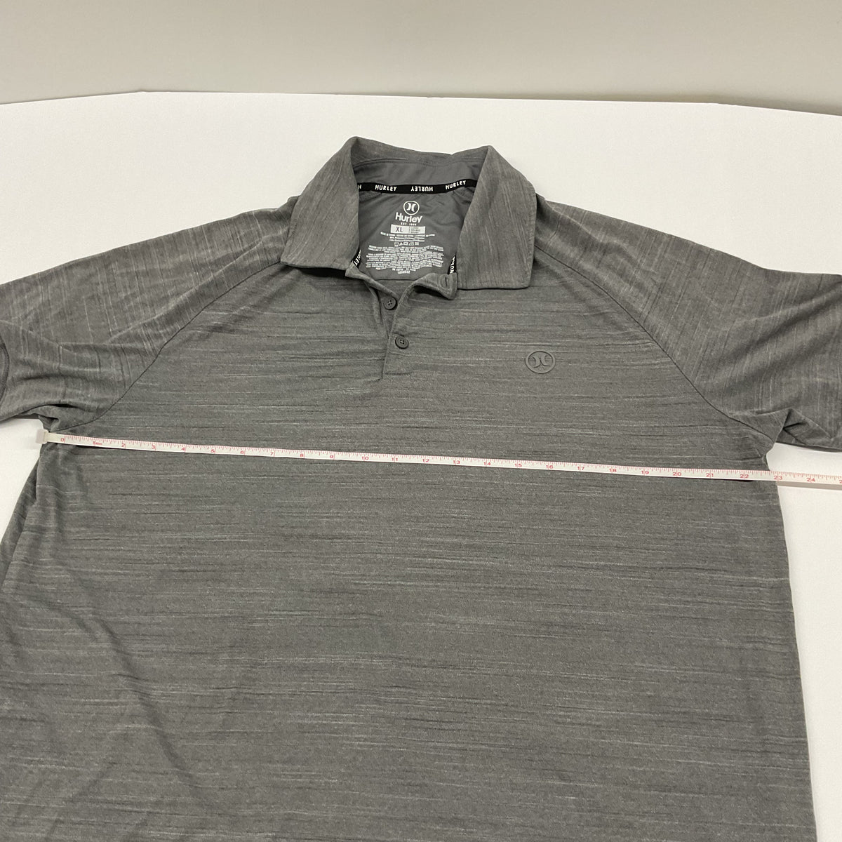 Hurley Men's Performance Polo Shirt (XL, Heather Gray)
