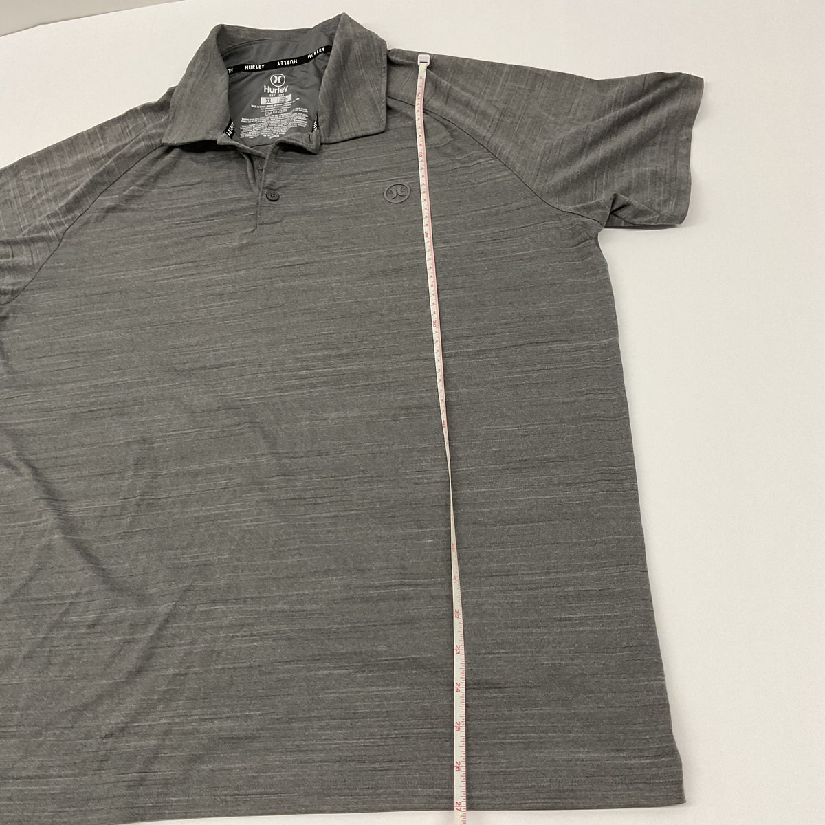 Hurley Men's Performance Polo Shirt (XL, Heather Gray)