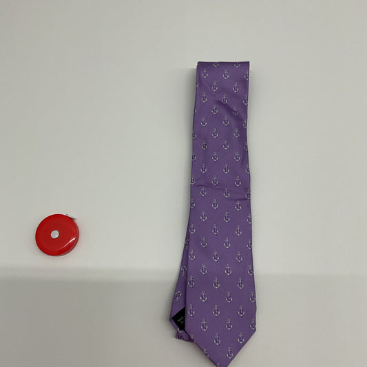 Nautica Men's Purple Silk Anchor Tie - Nautical Modern Narrow Width 2.75"