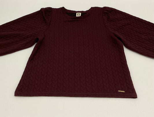 Anne Klein Quilted Knit Puff Sleeve Top XL