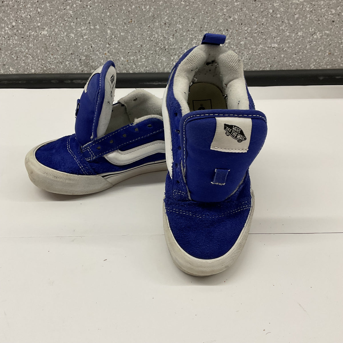 Vans Kids Old Skool Slip-On Shoes - Royal Blue / White (Size US 1.0 Kids / EUR 31.5)