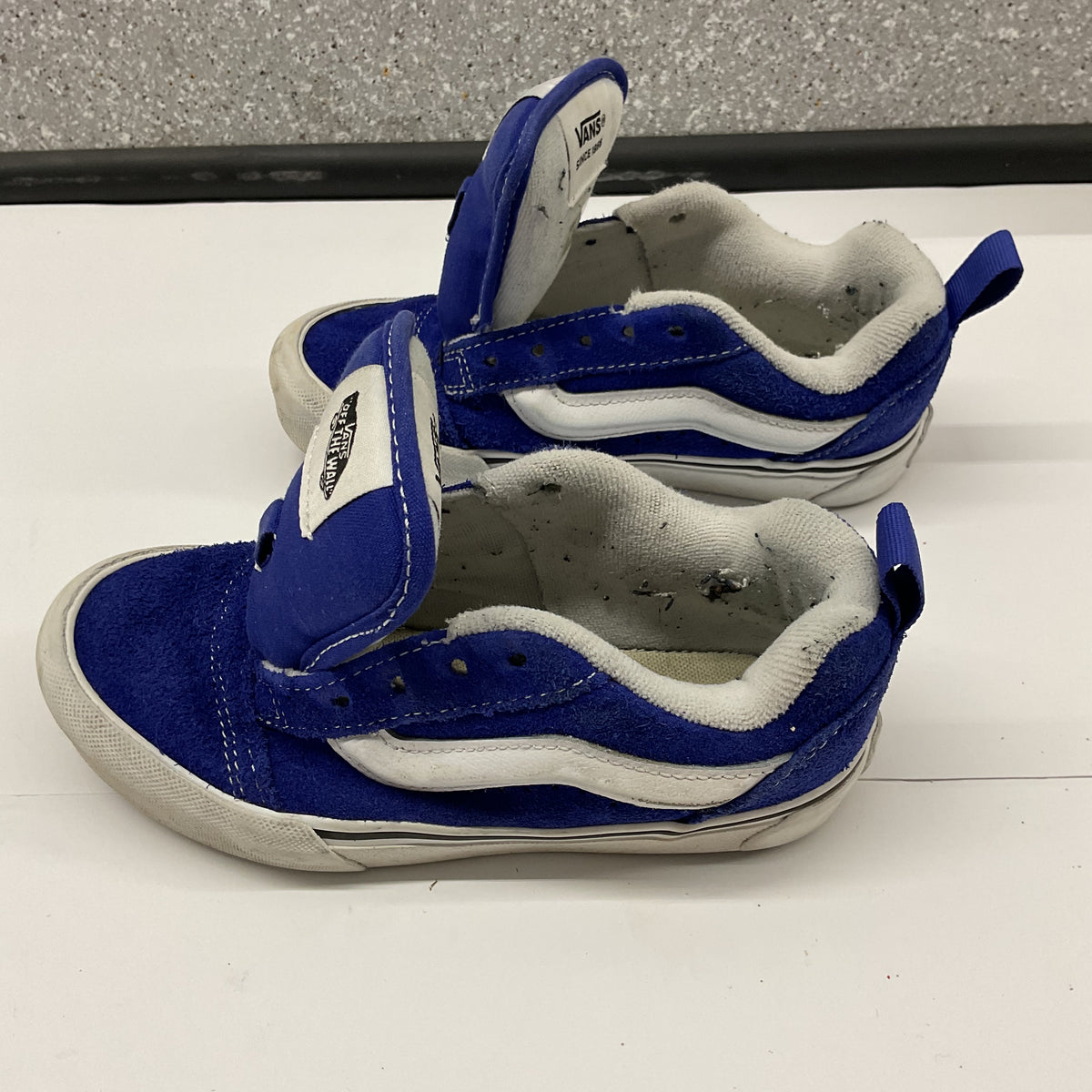 Vans Kids Old Skool Slip-On Shoes - Royal Blue / White (Size US 1.0 Kids / EUR 31.5)