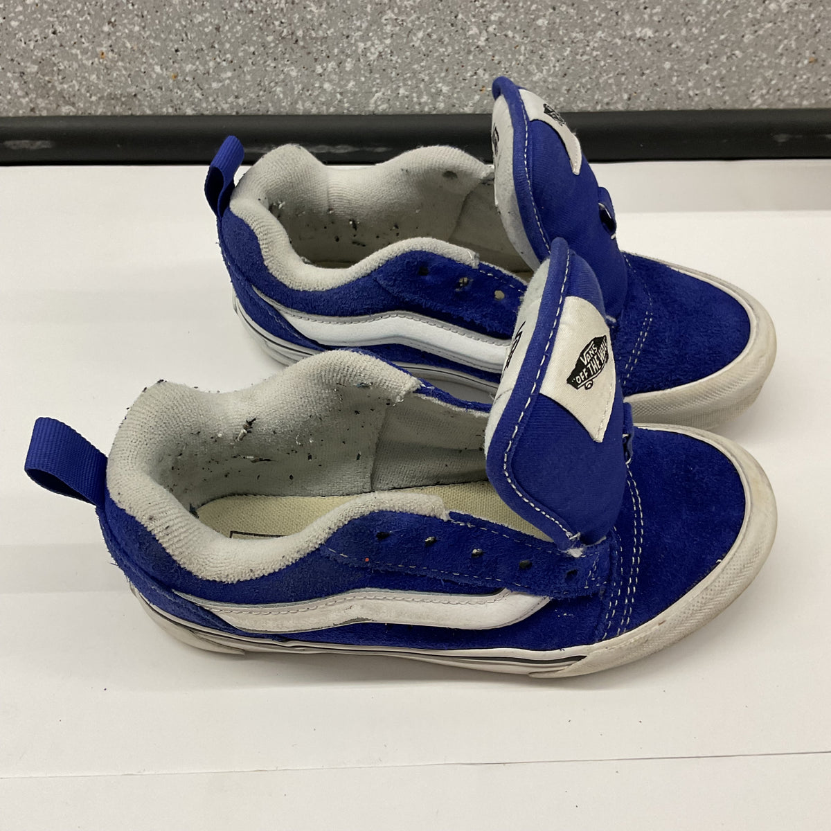 Vans Kids Old Skool Slip-On Shoes - Royal Blue / White (Size US 1.0 Kids / EUR 31.5)