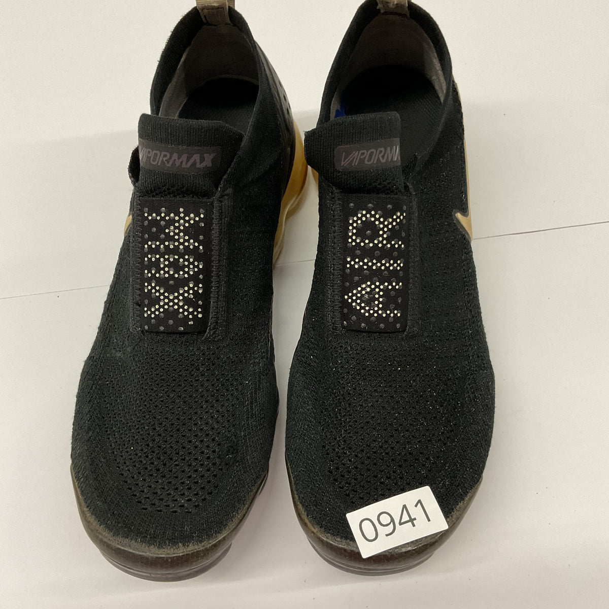 Nike Air VaporMax Moc 2 Black Metallic Gold AH7006-002 Men’s Size 10.5