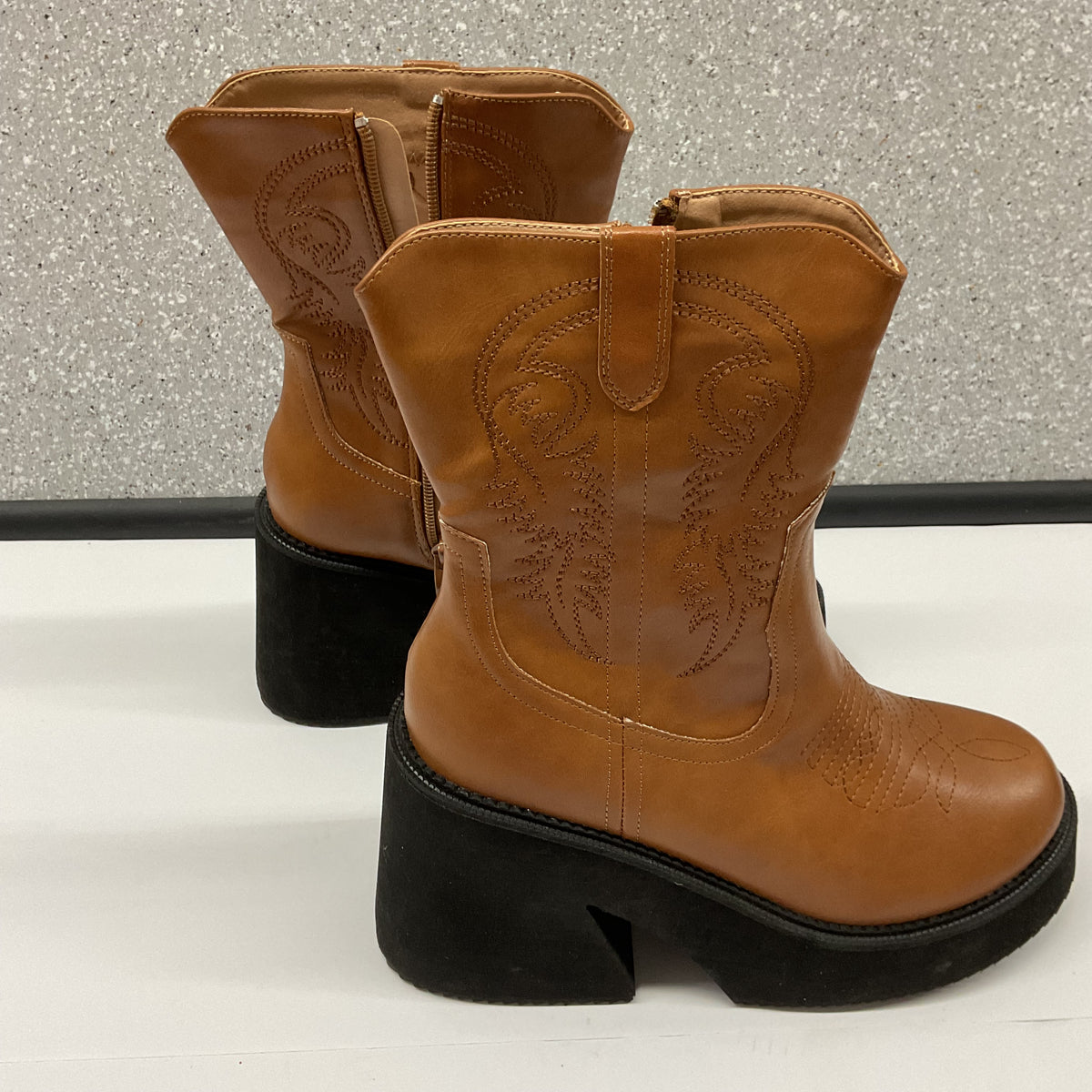 Western / Cowboy-inspired platform ankle boots