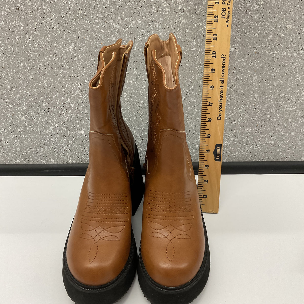 Western / Cowboy-inspired platform ankle boots