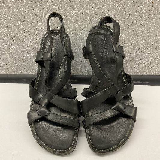 Timberland Women's Black Leather Strappy Slingback Comfort Sandals - Size 8M