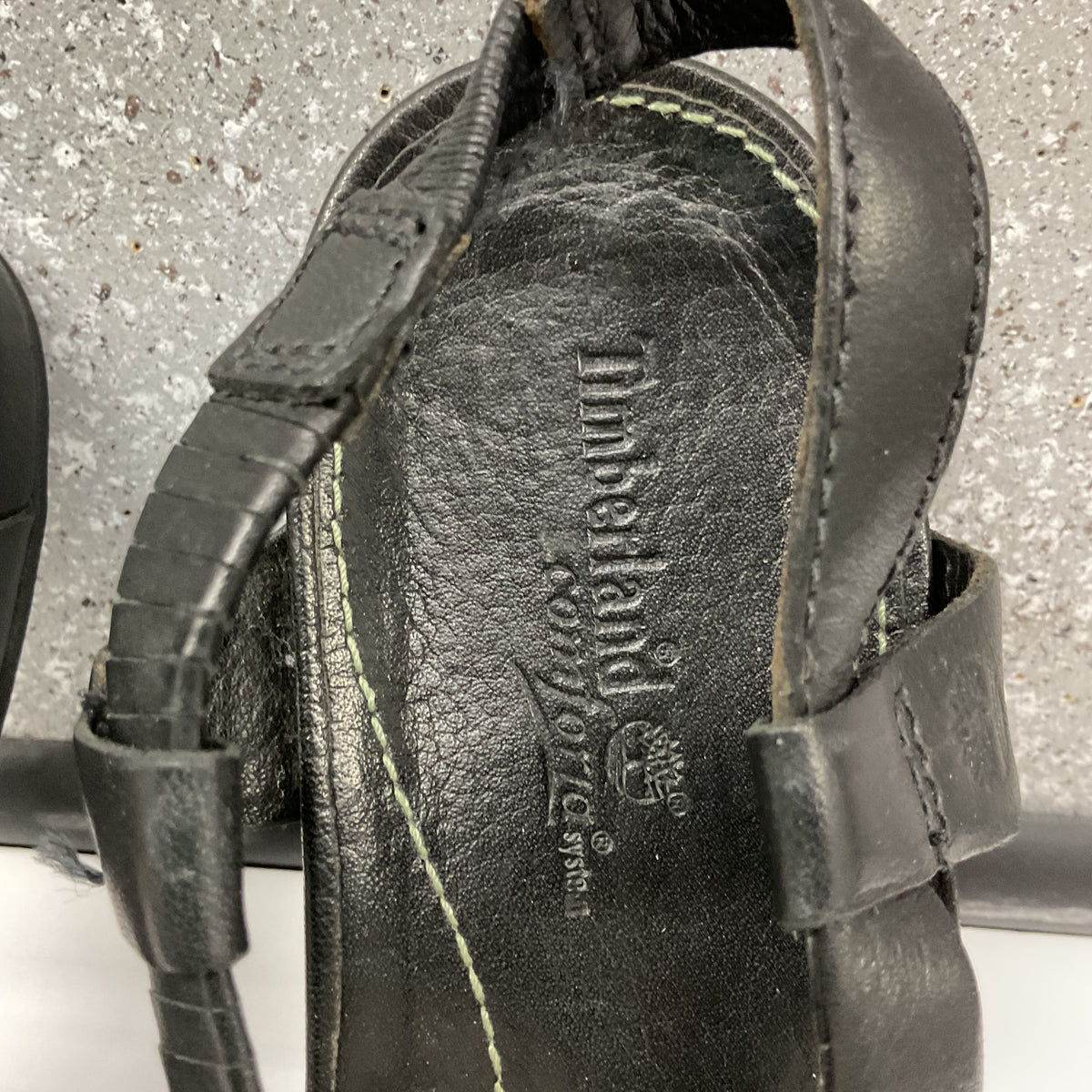 Timberland Women's Black Leather Strappy Slingback Comfort Sandals - Size 8M