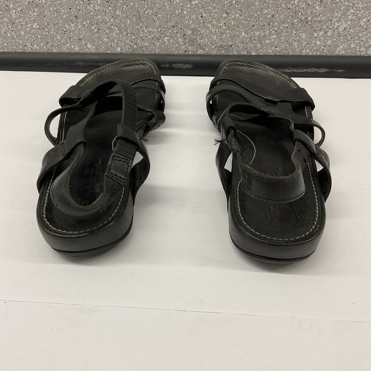 Timberland Women's Black Leather Strappy Slingback Comfort Sandals - Size 8M