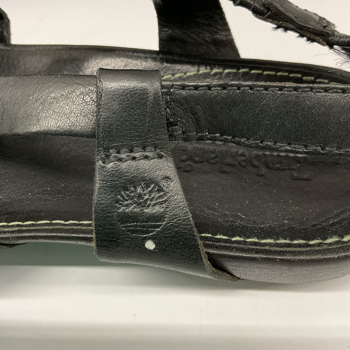 Timberland Women's Black Leather Strappy Slingback Comfort Sandals - Size 8M