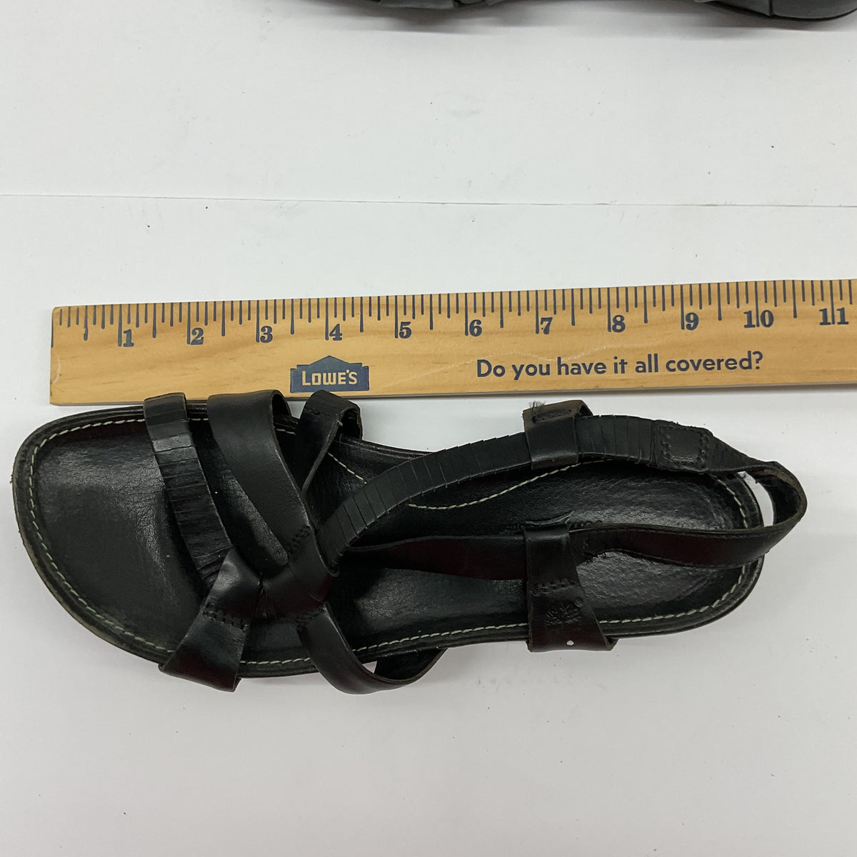Timberland Women's Black Leather Strappy Slingback Comfort Sandals - Size 8M