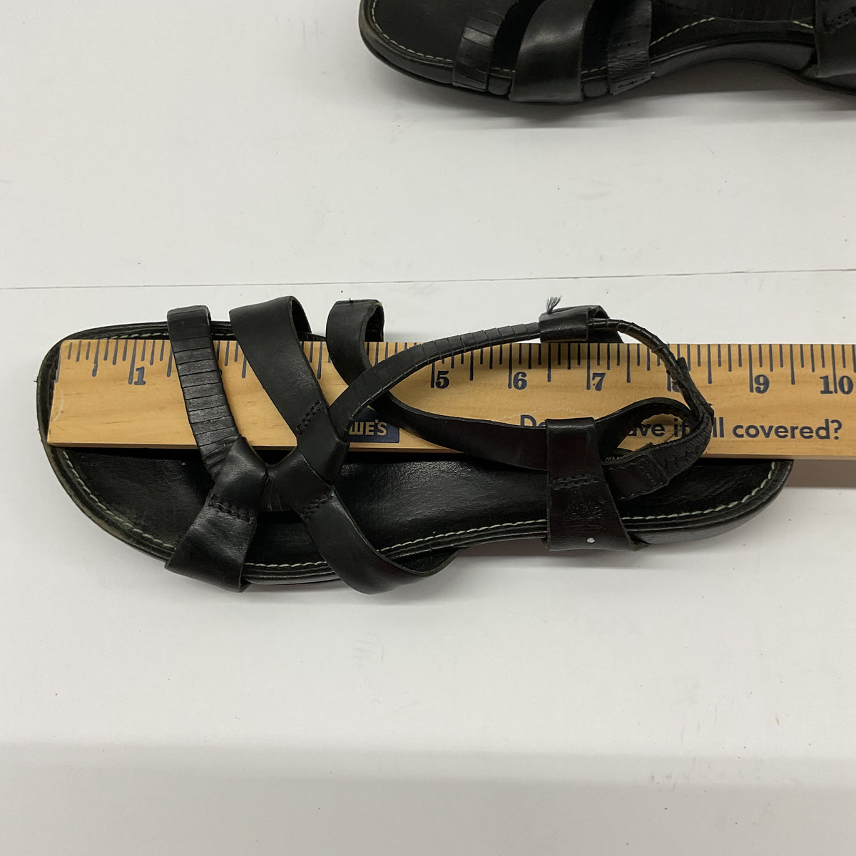 Timberland Women's Black Leather Strappy Slingback Comfort Sandals - Size 8M