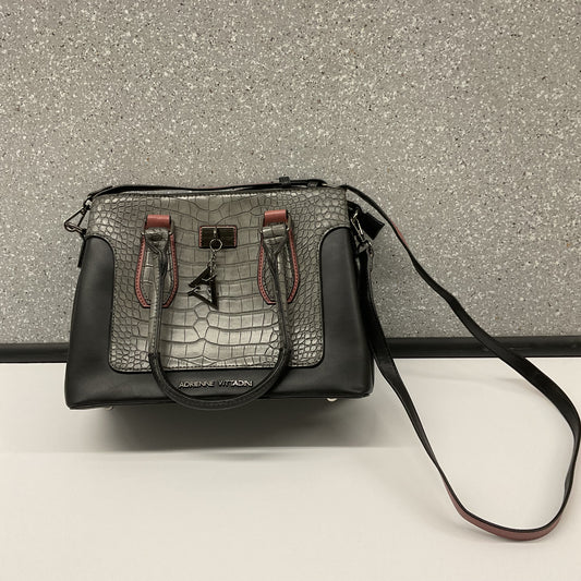 Adrienne Vittadini Faux Crocodile & Leather Satchel / Crossbody Bag
