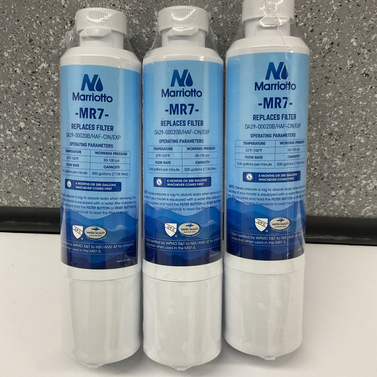 3-Pack Marriotto MR7 Refrigerator Water Filter Replaces DA29-00020B HAF-CIN/EXP
