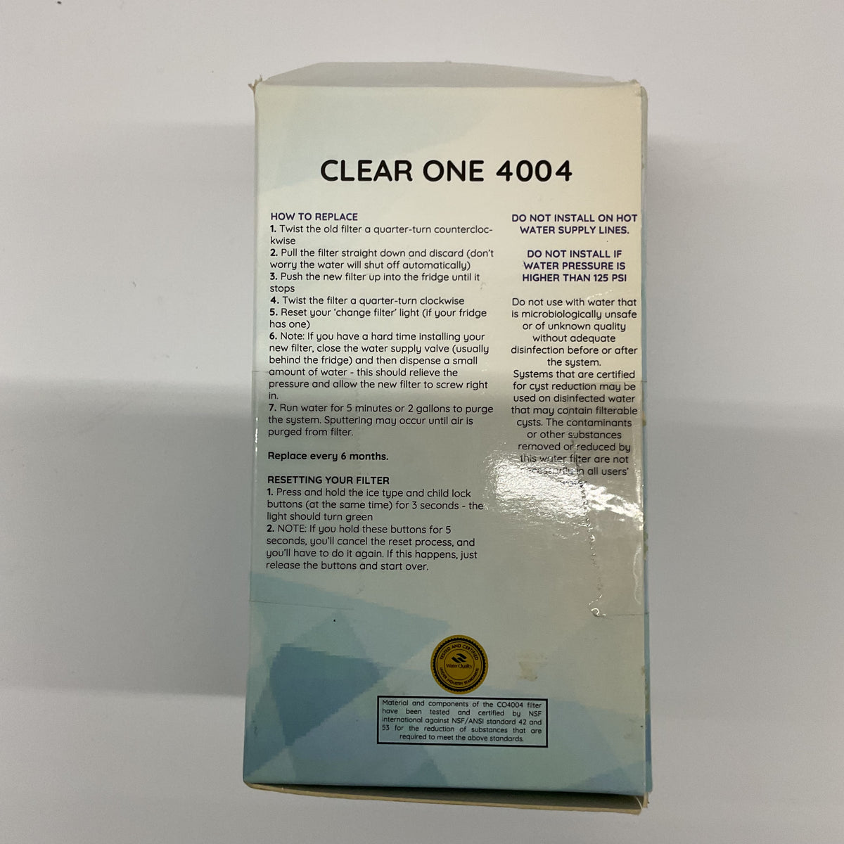 Clear One CO 4004 Refrigerator Water Filter Replacement for Samsung DA29-0003G DA29-0003A DA29-0003B