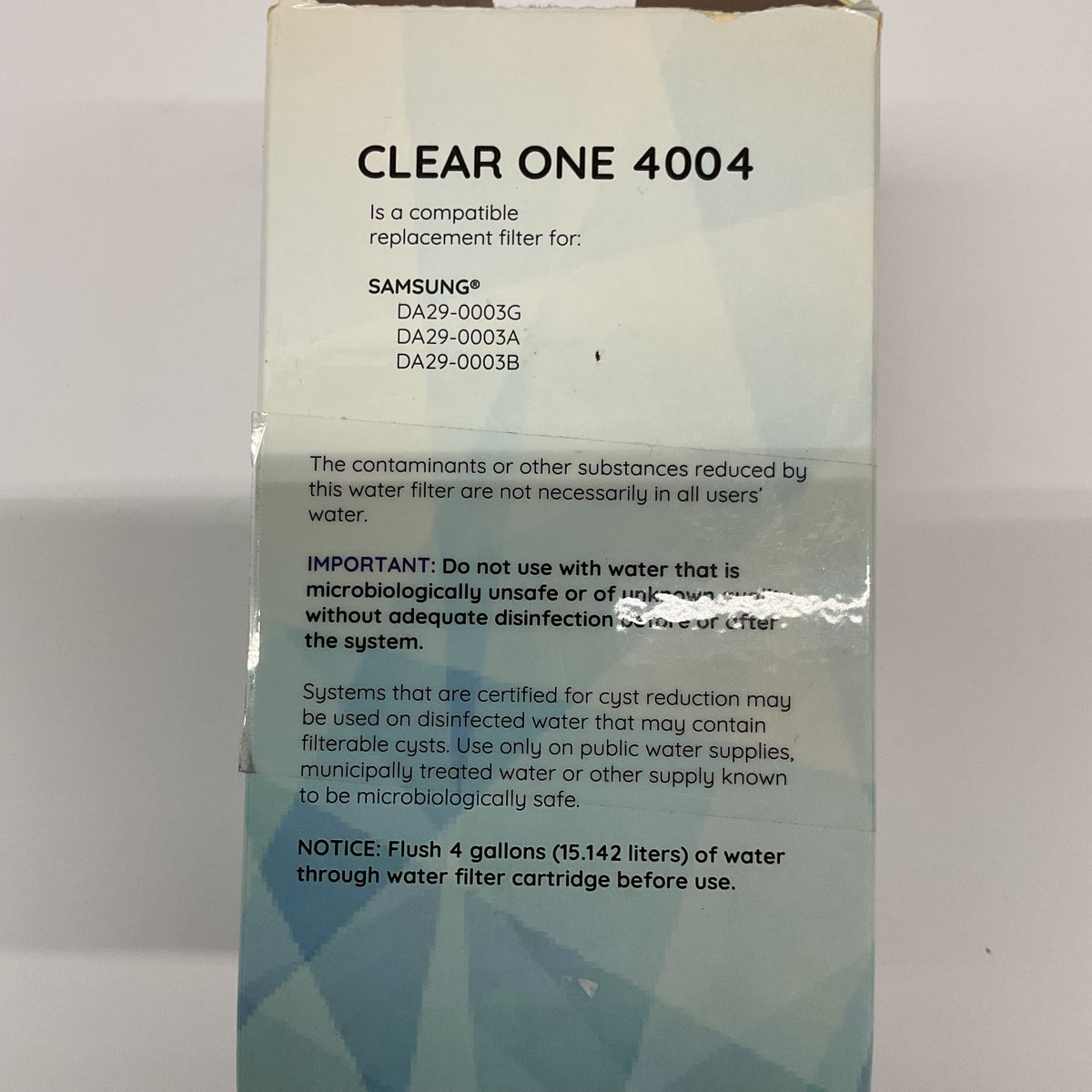 Clear One CO 4004 Refrigerator Water Filter Replacement for Samsung DA29-0003G DA29-0003A DA29-0003B