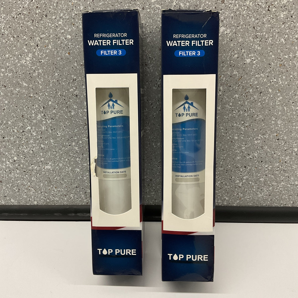 Top Pure Refrigerator Water Filter (Filter 3) 2 pair