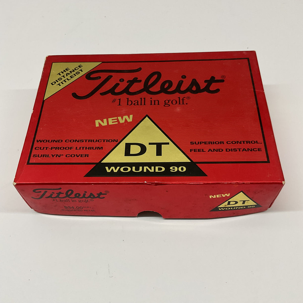 Vintage Titleist Golf Ball Sampler Dozen Box - NOS DT Wound 90, 90 HVC, HP2, DT 2-Piece