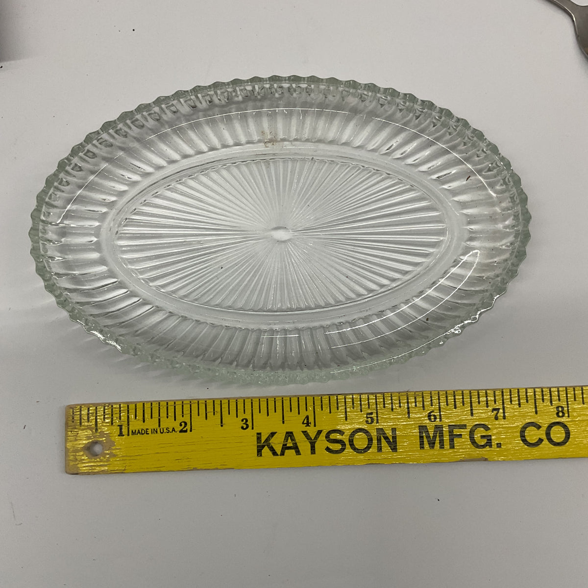 vintage Indiana Glass Special Occasions Oval Tray & Server Set