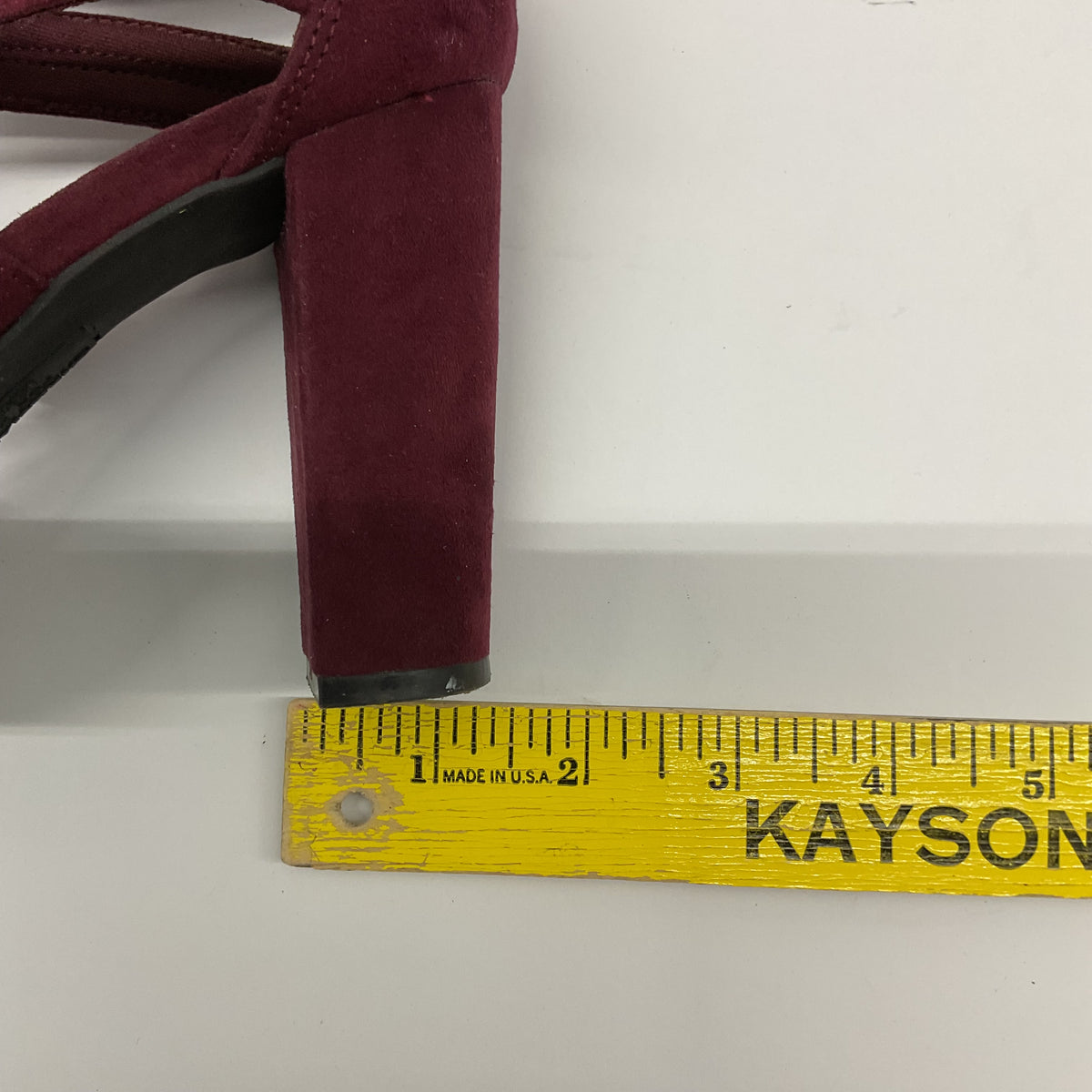 Christian Siriano for Payless Burgundy Lace-Up Block Heels Women's 7.5