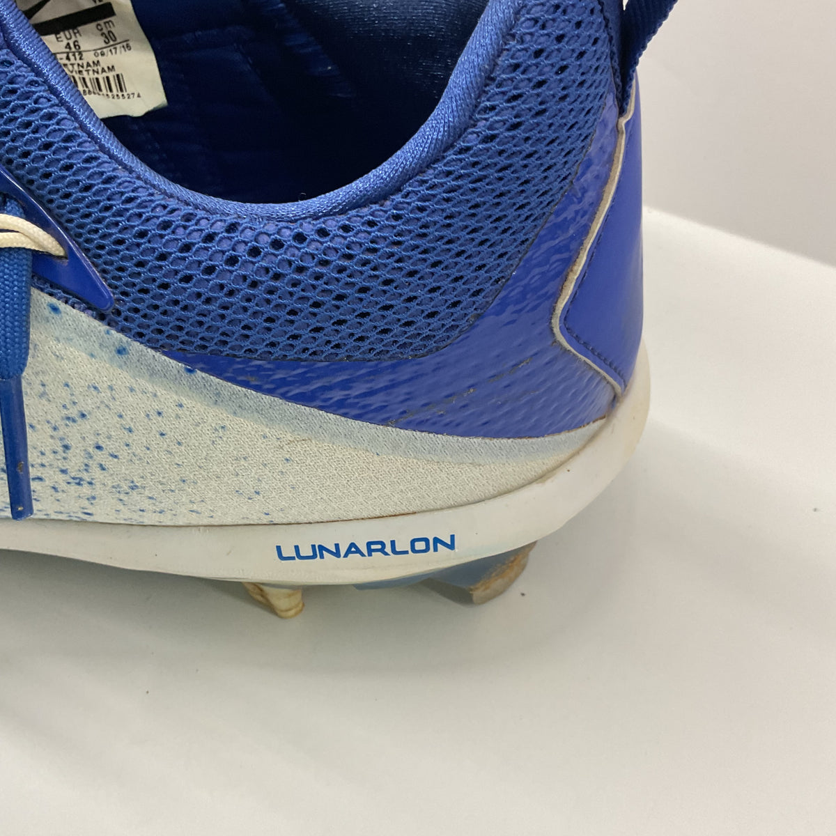 Nike Vapor Lunarlon Baseball Cleats Men's Size 12 Blue White 852686-412