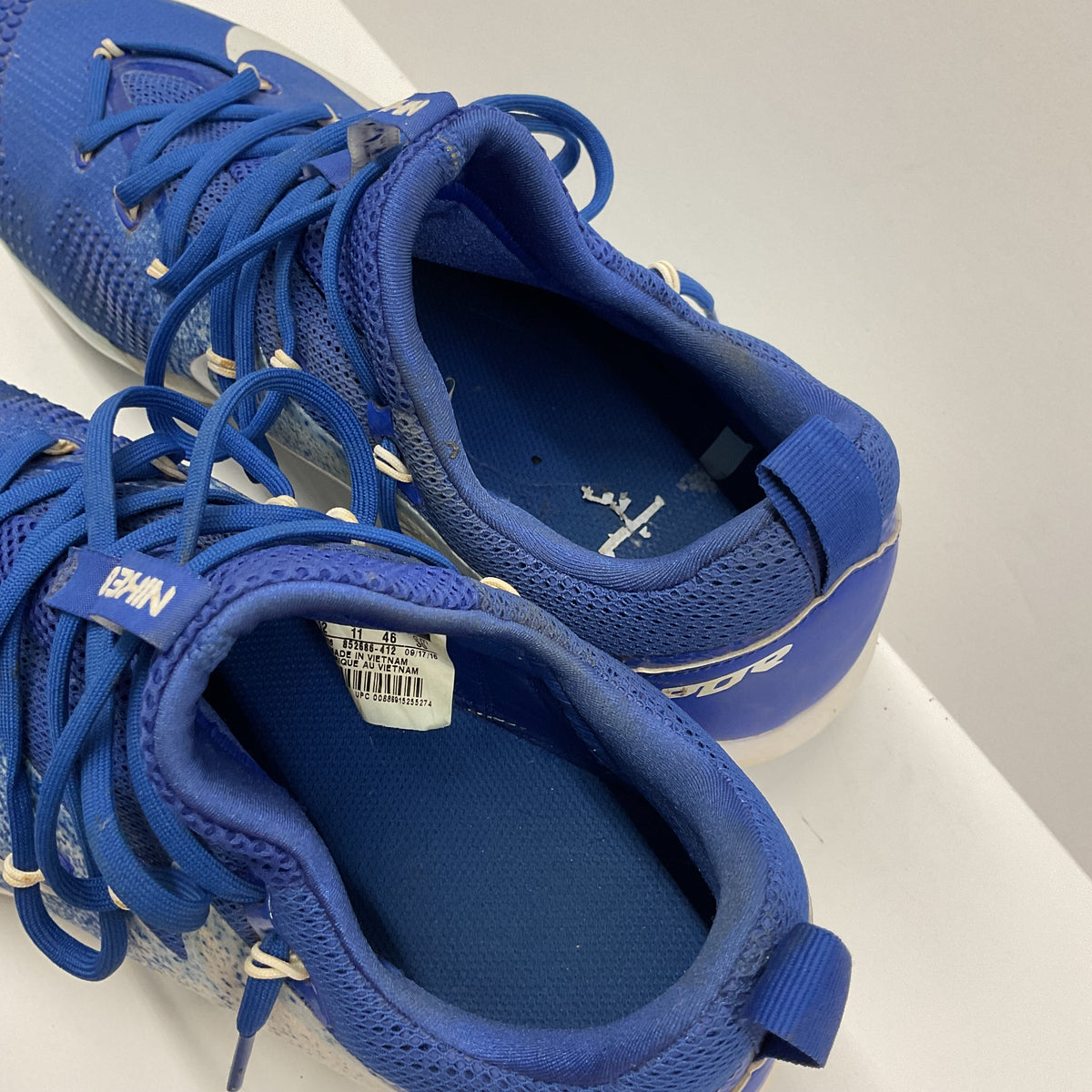 Nike Vapor Lunarlon Baseball Cleats Men's Size 12 Blue White 852686-412
