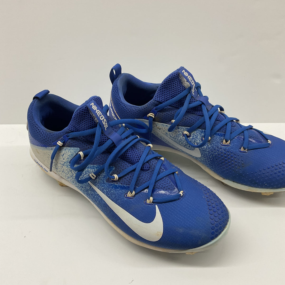 Nike Vapor Lunarlon Baseball Cleats Men's Size 12 Blue White 852686-412