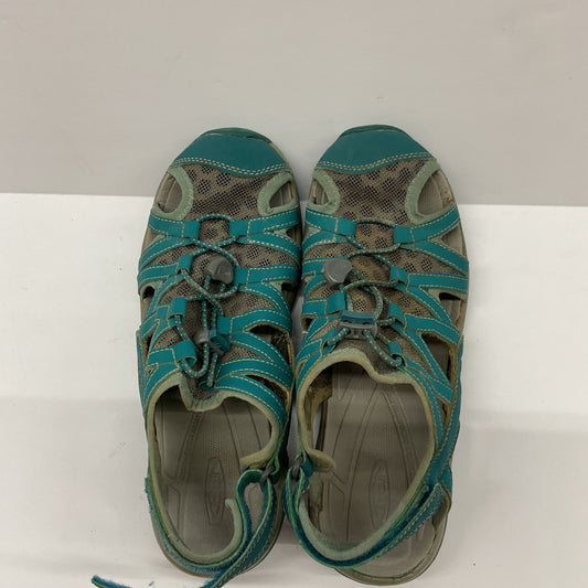 KEEN Teal Sport Sandals US 9 EU 39.5 Closed Toe Bungee Lace Adjustable Strap