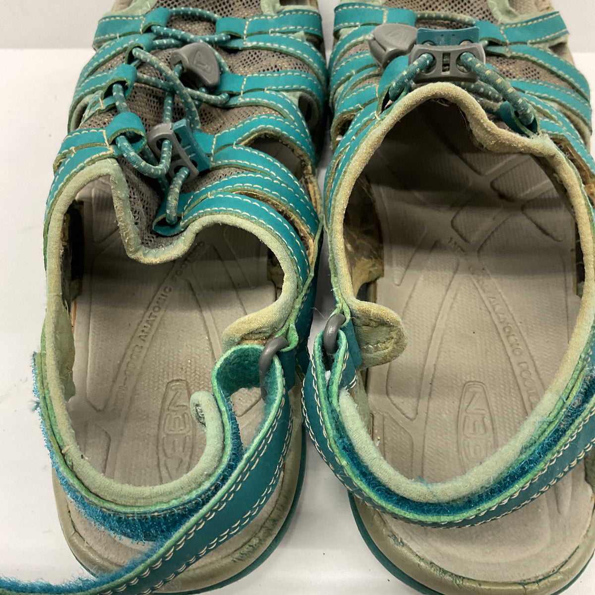KEEN Teal Sport Sandals US 9 EU 39.5 Closed Toe Bungee Lace Adjustable Strap