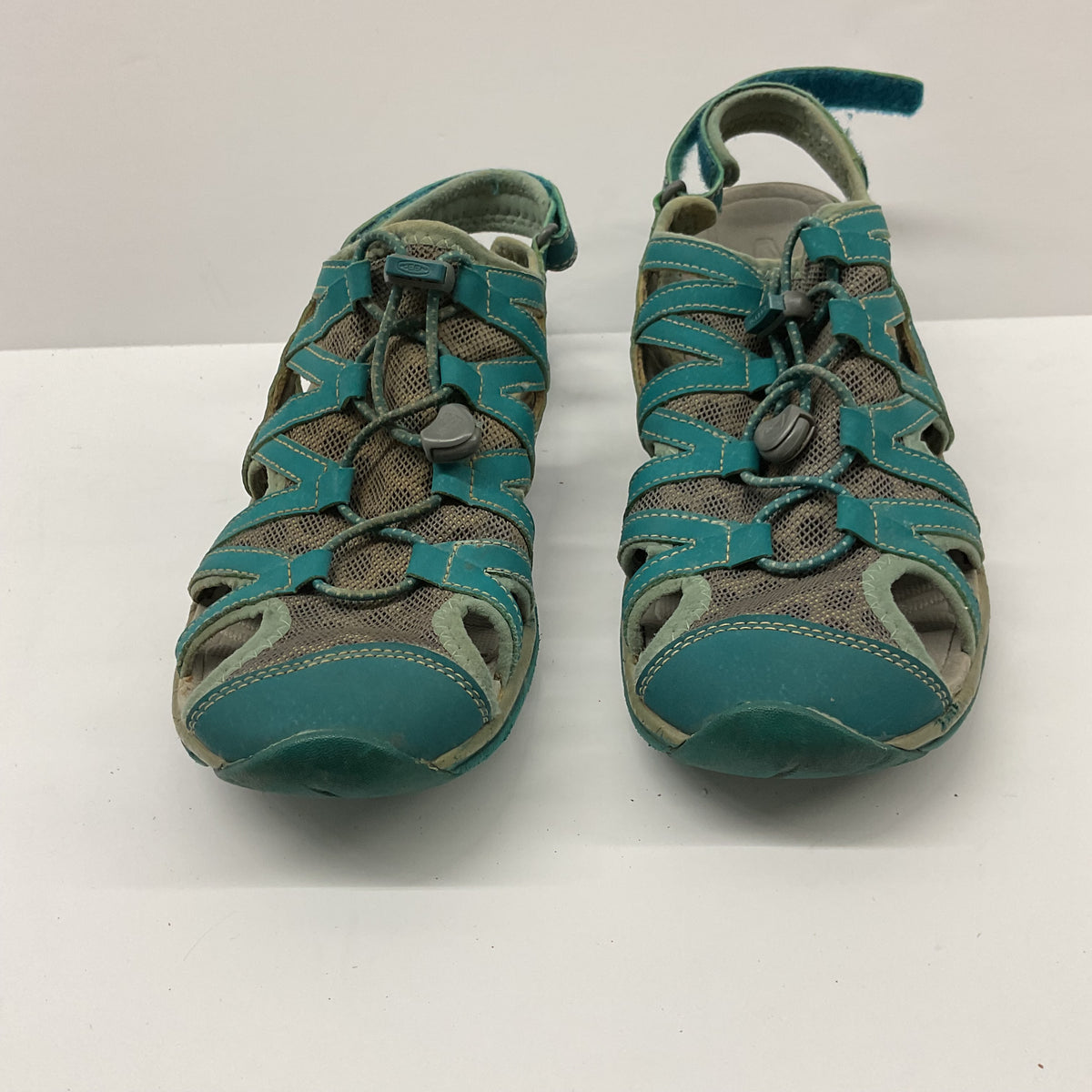 KEEN Teal Sport Sandals US 9 EU 39.5 Closed Toe Bungee Lace Adjustable Strap