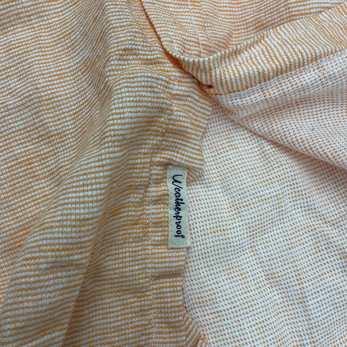 Weatherproof Vintage Men's Large Washable Linen Striped Short Sleeve Shirt