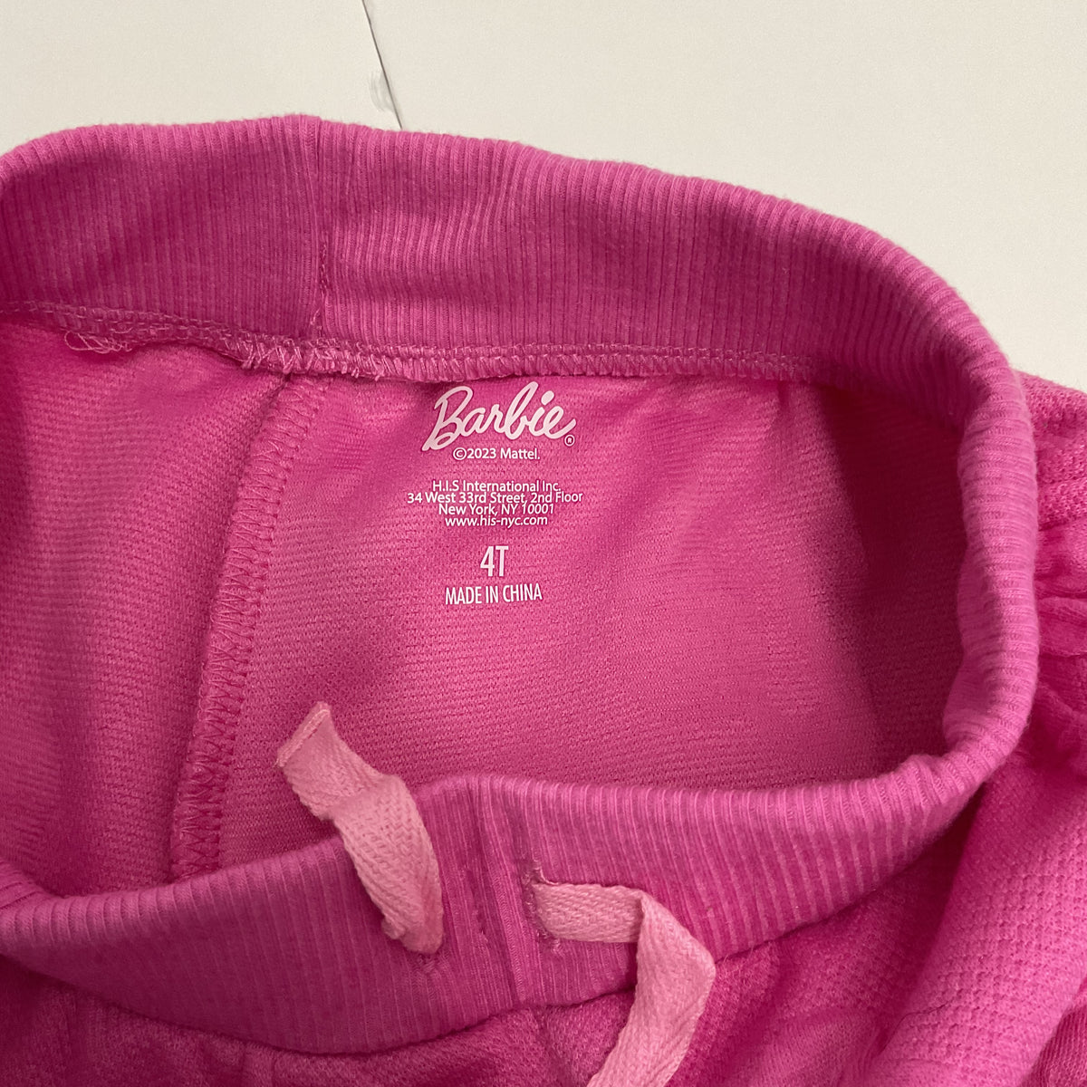 Barbie Girls 4T Fuchsia Pink Hoodie & Jogger Pants Set New With Tags