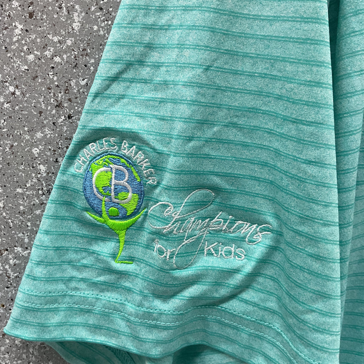 Bobby Jones X-H2O Golf Polo Men's XL Atlantis Teal Striped New with Tags