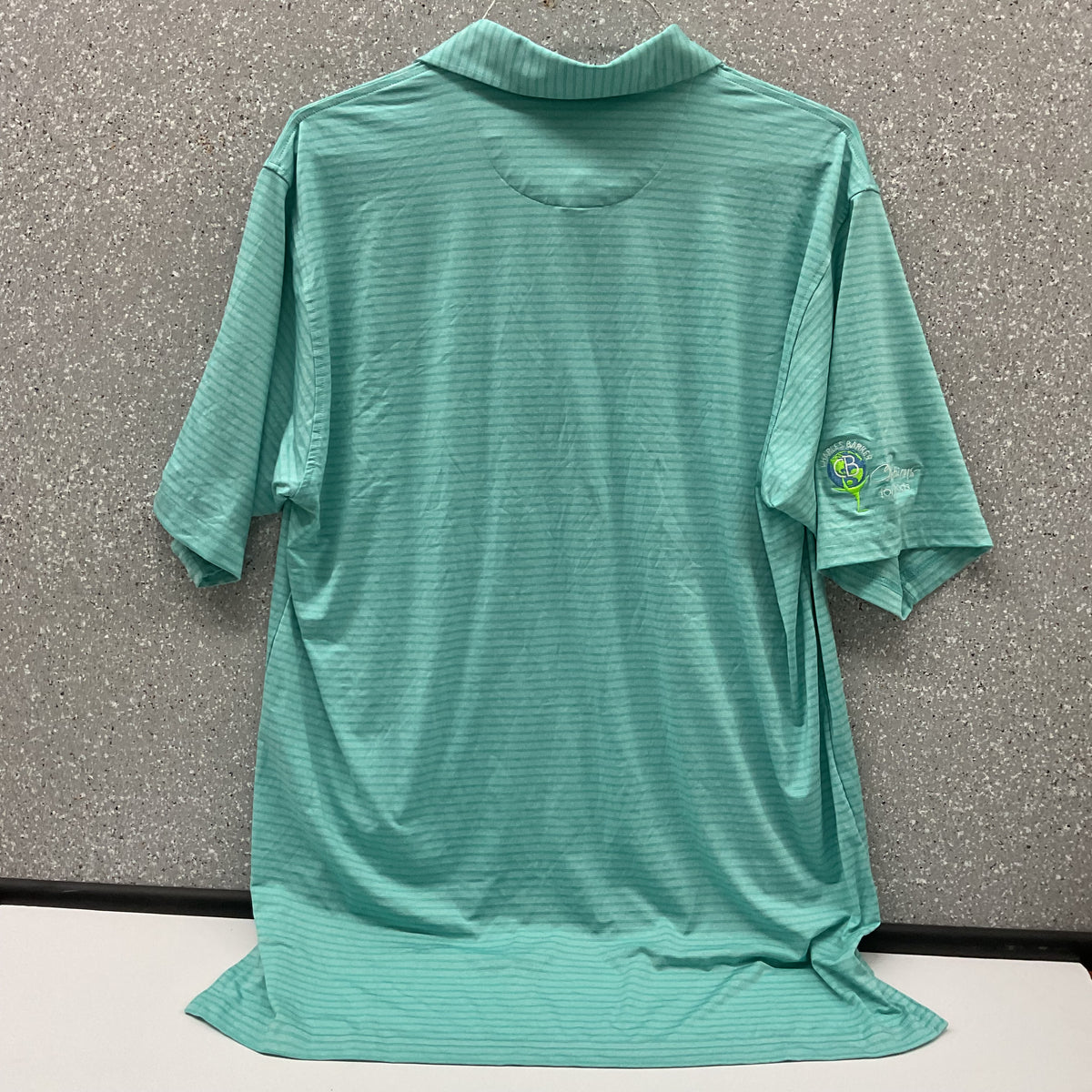Bobby Jones X-H2O Golf Polo Men's XL Atlantis Teal Striped New with Tags