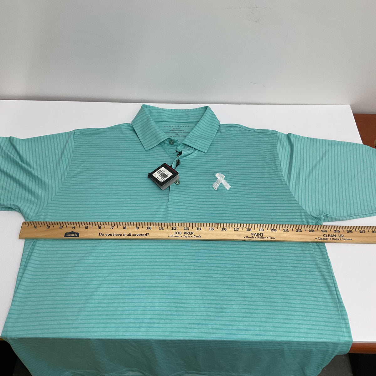 Bobby Jones X-H2O Golf Polo Men's XL Atlantis Teal Striped New with Tags
