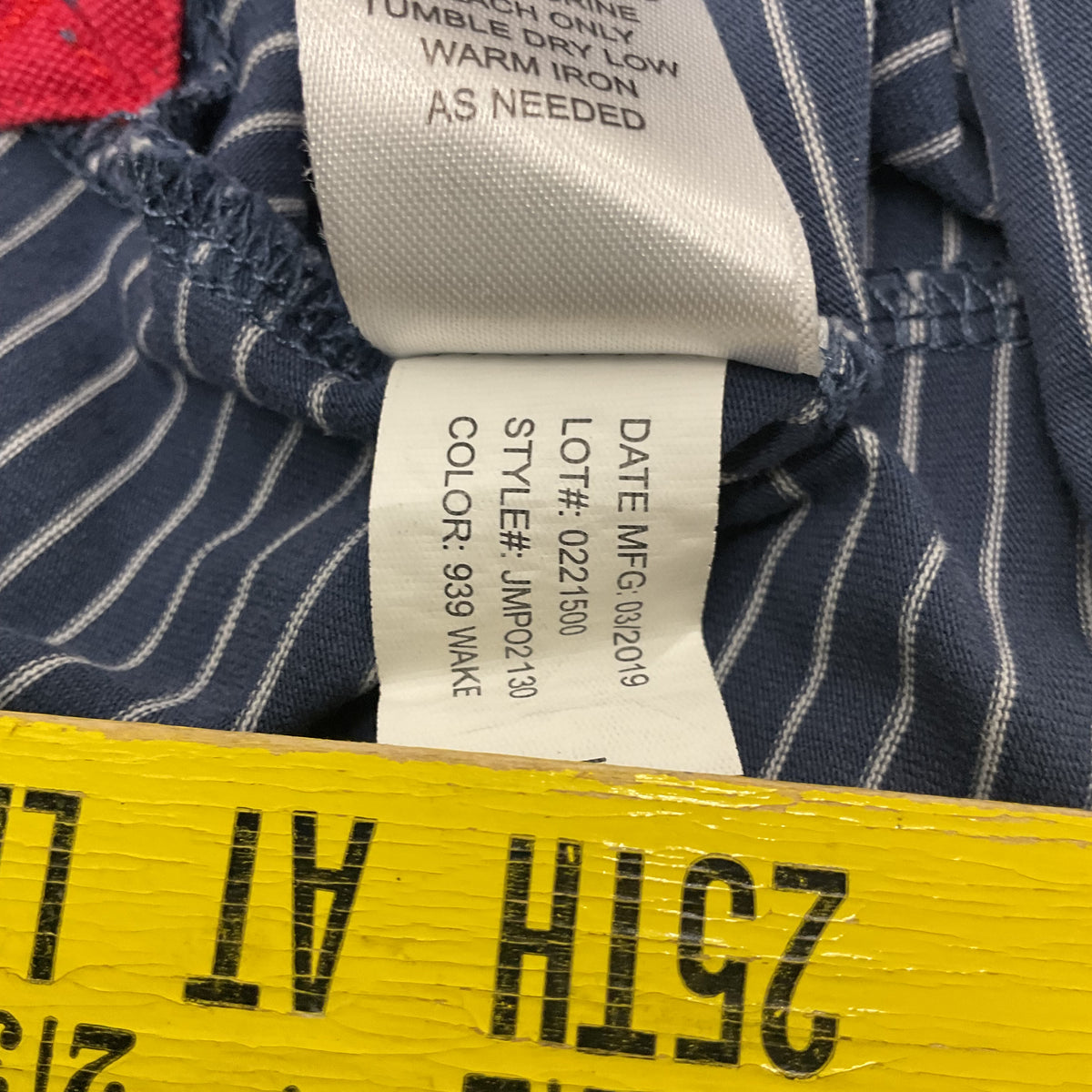Johnnie-O Hangin' Out Polo Men's XL Navy White Striped Pocket Cotton Stretch