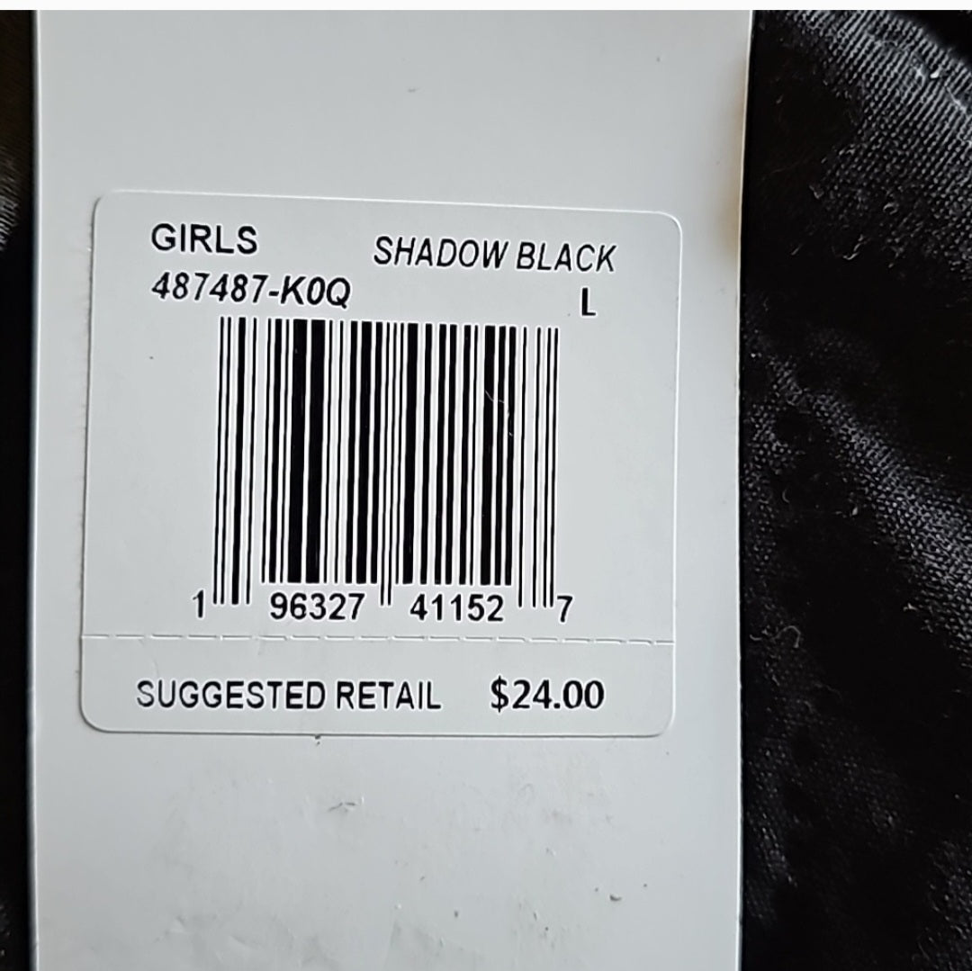 Hurley Girls Long Sleeve Graphic Tee 'Since 99' Butterflies – Shadow Black – Size L (12-13Y) NWT