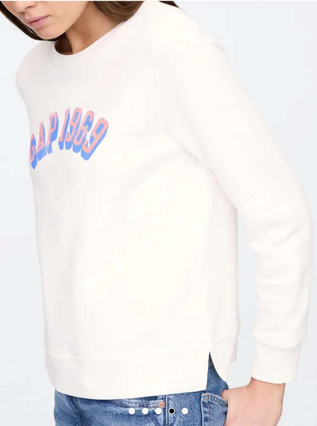 Gap Women's Relaxed Gap Logo Sweatshirt (New Off White)
