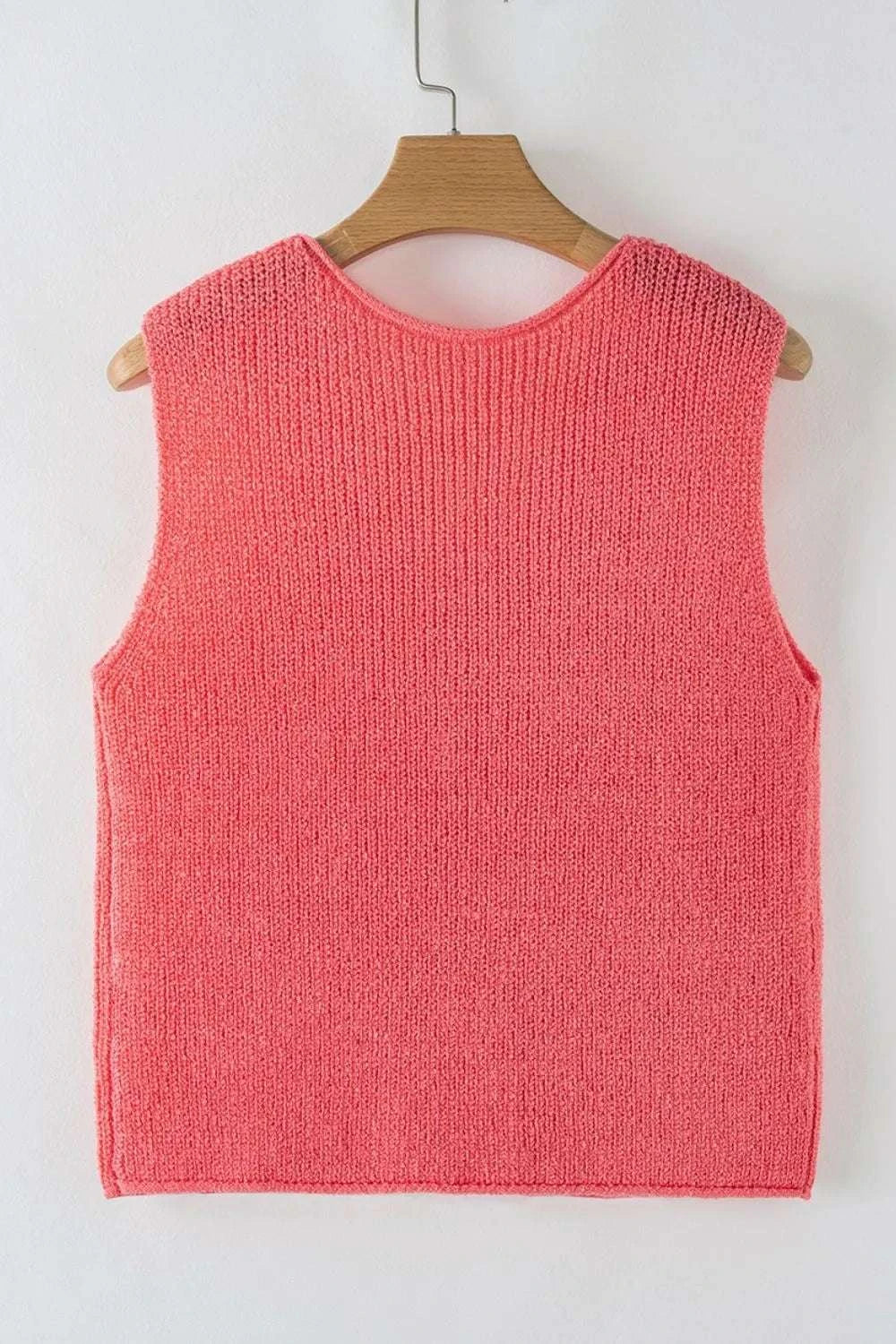 Double Tie V Neck Sweater Vest