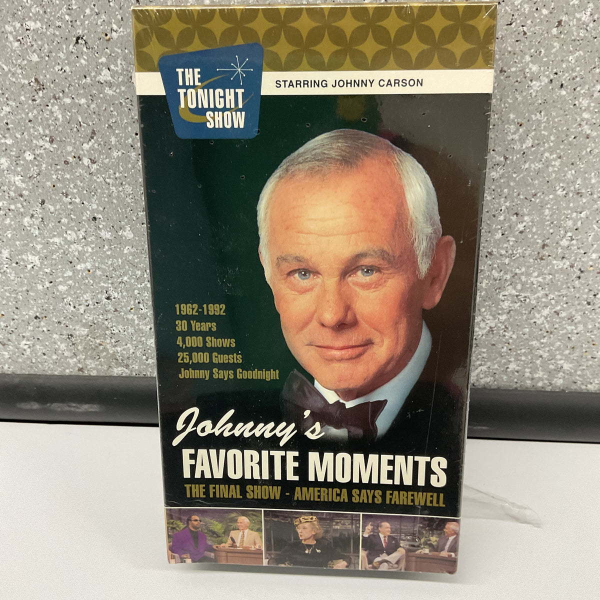 Garage Sale Unlimited factory sealed VHS tape of Johnny Carson's Favorite Moments: The Final Show - America Says Farewell