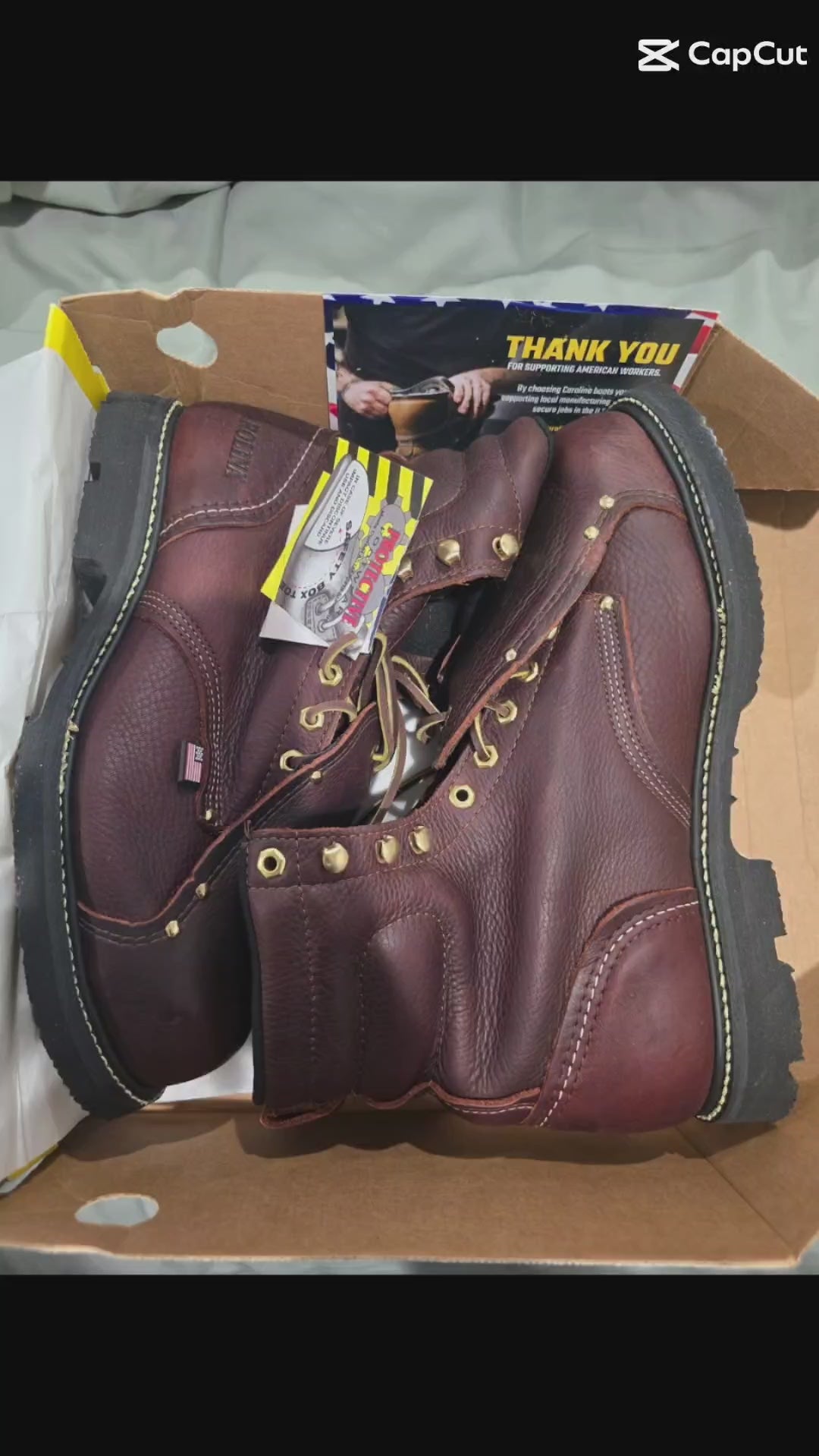 Load video: Ccarolina  work boots