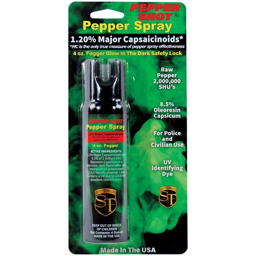 Pepper Shot 1.2% MC 4 oz pepper spray fogger